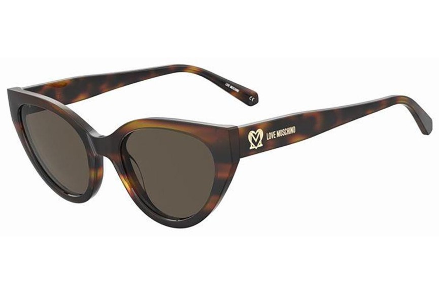 Ochelari de soare Love Moschino MOL064/S 05L/70 Cat Eye Havana