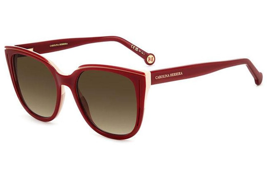 Ochelari de soare Carolina Herrera HER0144/S R9S/HA Rotunzi Roșii