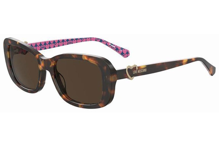 Ochelari de soare Love Moschino MOL060/S 05L/70 Dreptunghiulari Havana