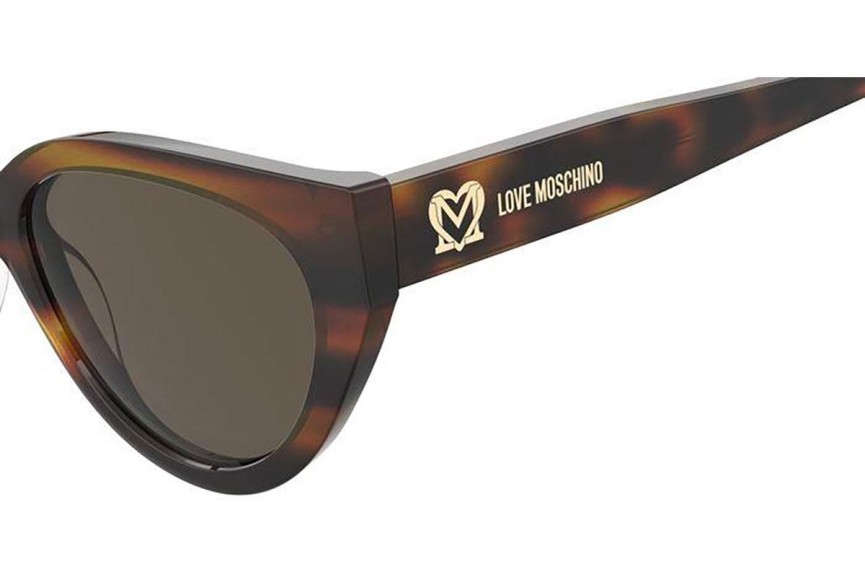 Ochelari de soare Love Moschino MOL064/S 05L/70 Cat Eye Havana