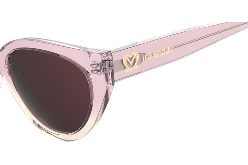 Ochelari de soare Love Moschino MOL064/S 35J/U1 Cat Eye Roz