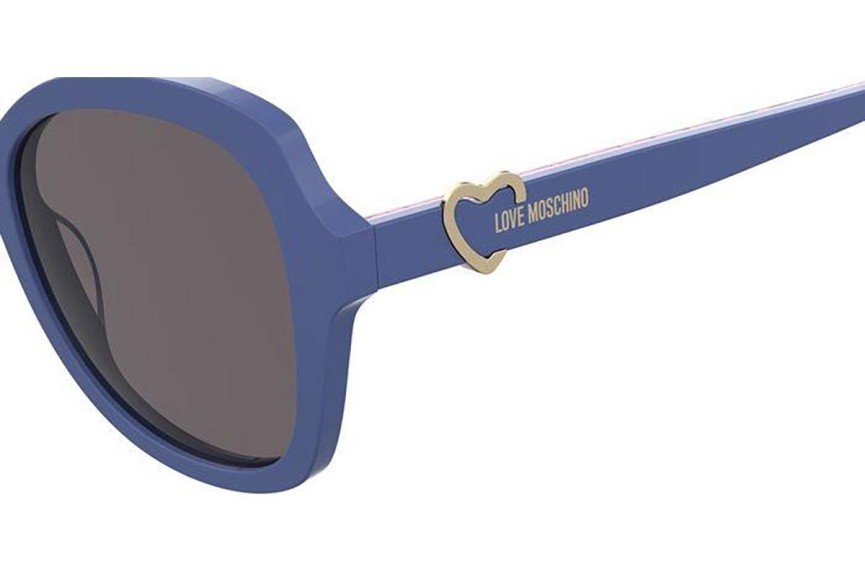 Ochelari de soare Love Moschino MOL059/S PJP/IR Cat Eye Albaștri