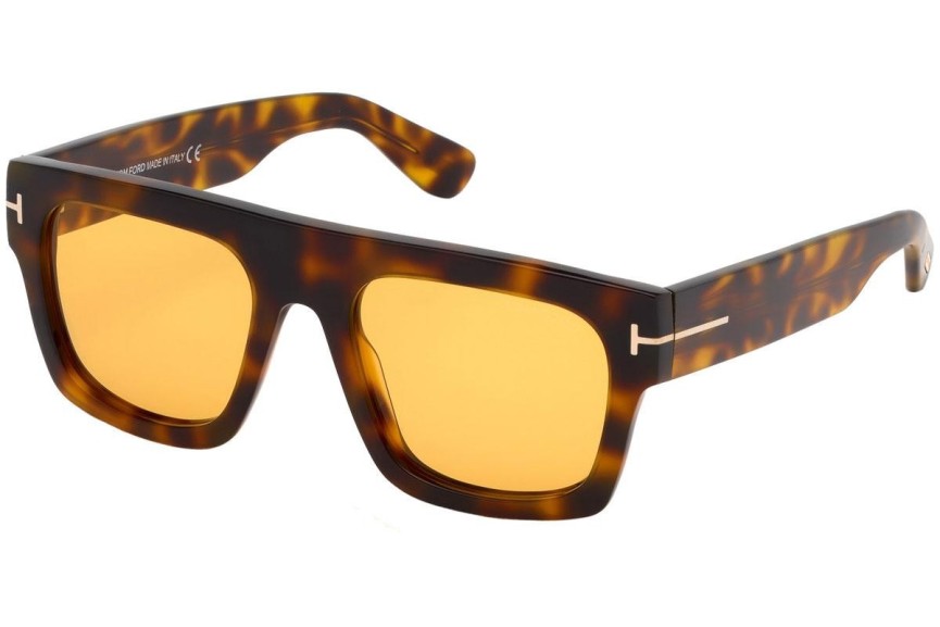 Ochelari de soare Tom Ford Fausto FT0711 56E Flat Top Havana