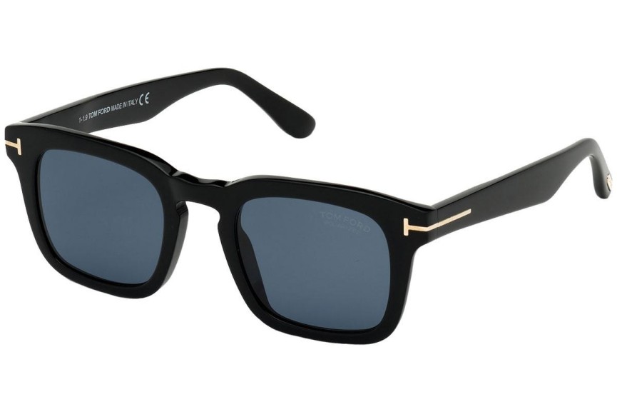 Ochelari de soare Tom Ford Dax FT0751 01V Polarized Pătrați Negri