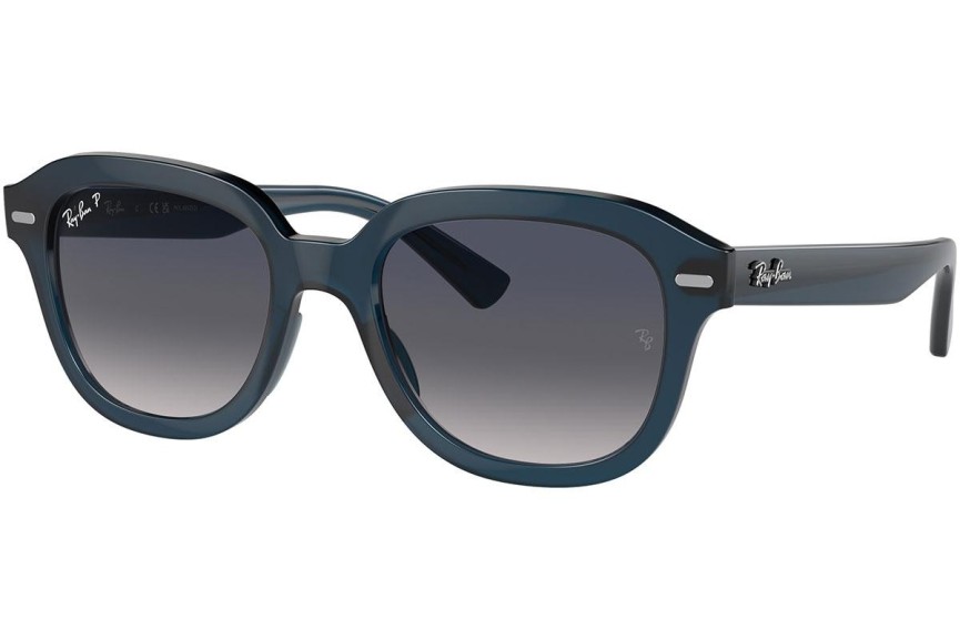 Ochelari de soare Ray-Ban Erik RB4398 667678 Polarized Pătrați Albaștri