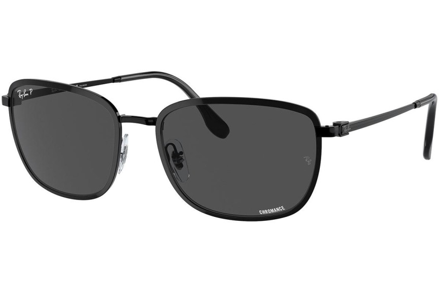 Ochelari de soare Ray-Ban RB3705 002/K8 Polarized Dreptunghiulari Negri