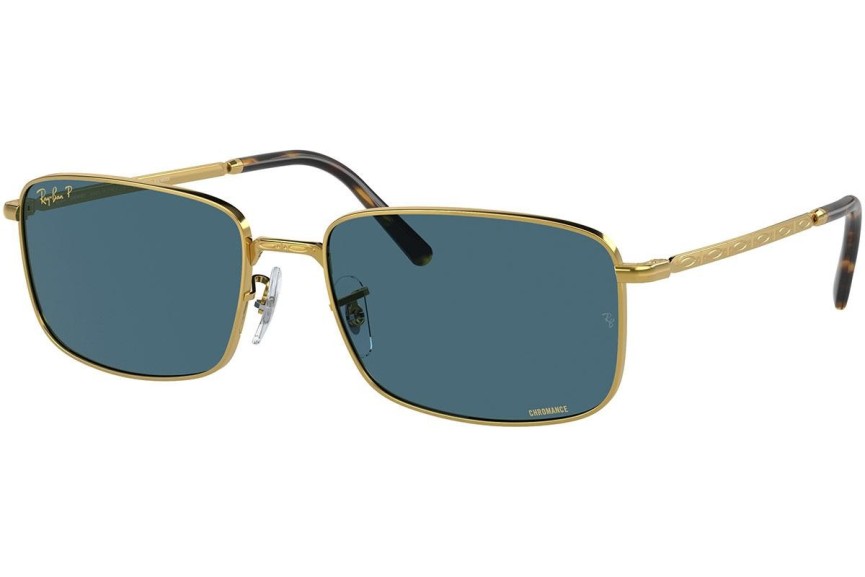 Ochelari de soare Ray-Ban RB3717 9196S2 Polarized Dreptunghiulari Aurii