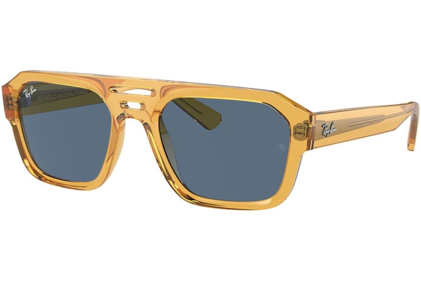 Ochelari de soare Ray-Ban Corrigan RB4397 668280 Flat Top Galbeni