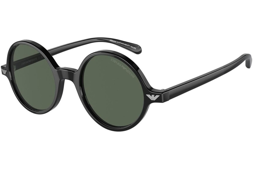 Ochelari de soare Emporio Armani EA 501M 501771 Rotunzi Negri