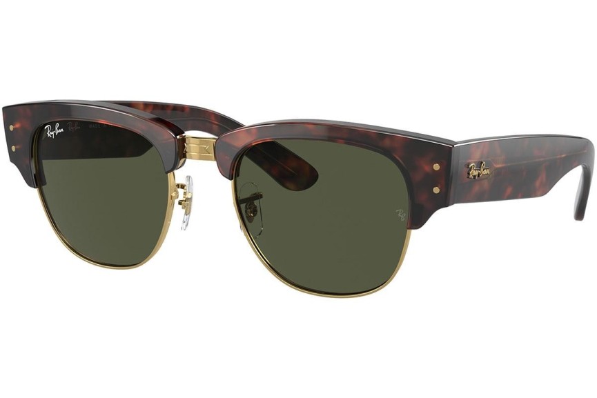 Ochelari de soare Ray-Ban Mega Clubmaster RB0316S 990/31 Browline Havana