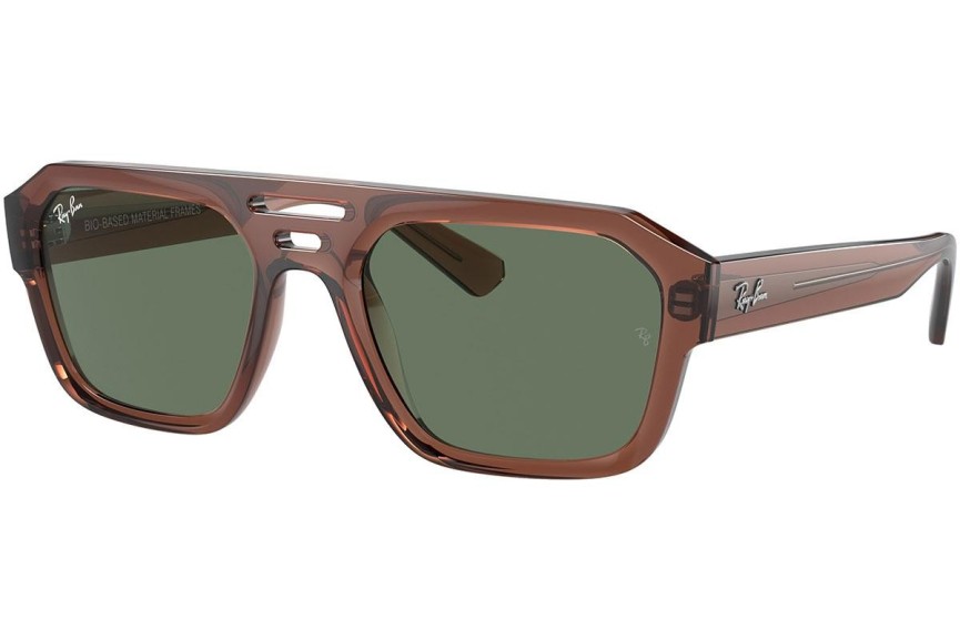 Ochelari de soare Ray-Ban Corrigan RB4397 667882 Flat Top Maro