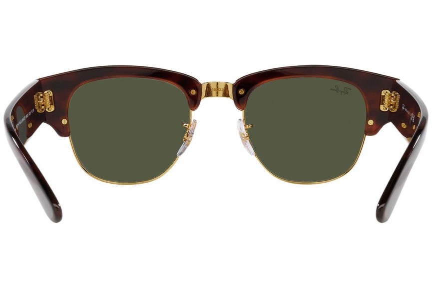 Ochelari de soare Ray-Ban Mega Clubmaster RB0316S 990/31 Browline Havana