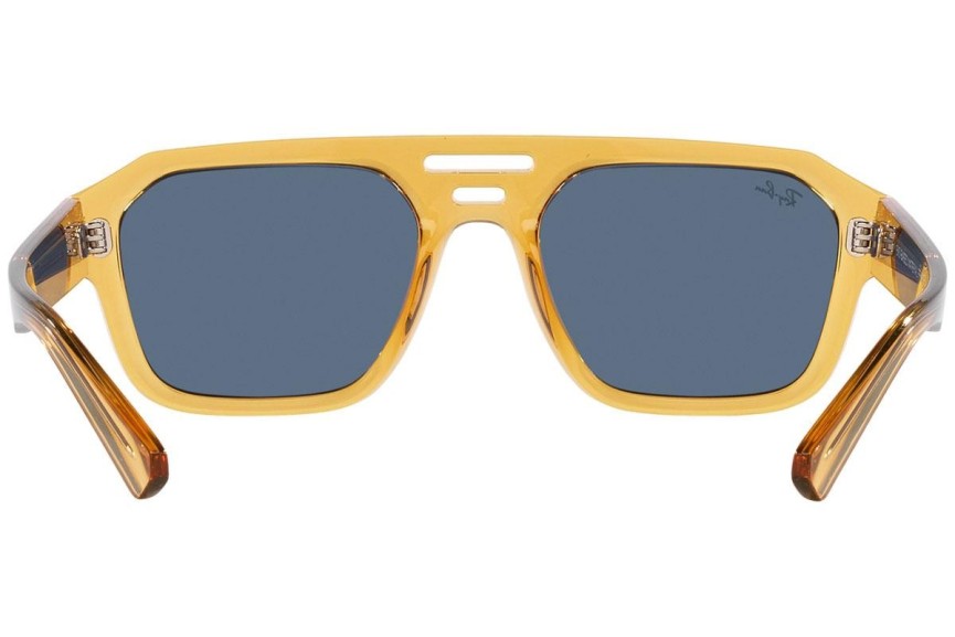 Ochelari de soare Ray-Ban Corrigan RB4397 668280 Flat Top Galbeni