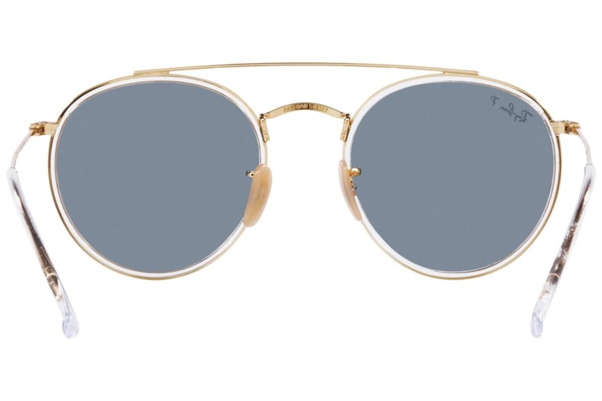 Ochelari de soare Ray-Ban Round Double Bridge RB3647N 001/02 Rotunzi Aurii