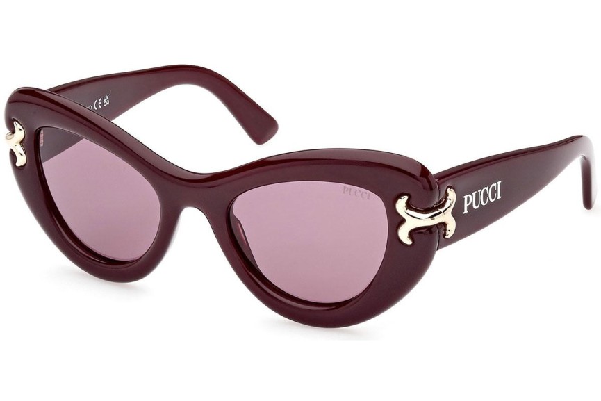 Ochelari de soare Emilio Pucci EP0212 81S Cat Eye Roșii