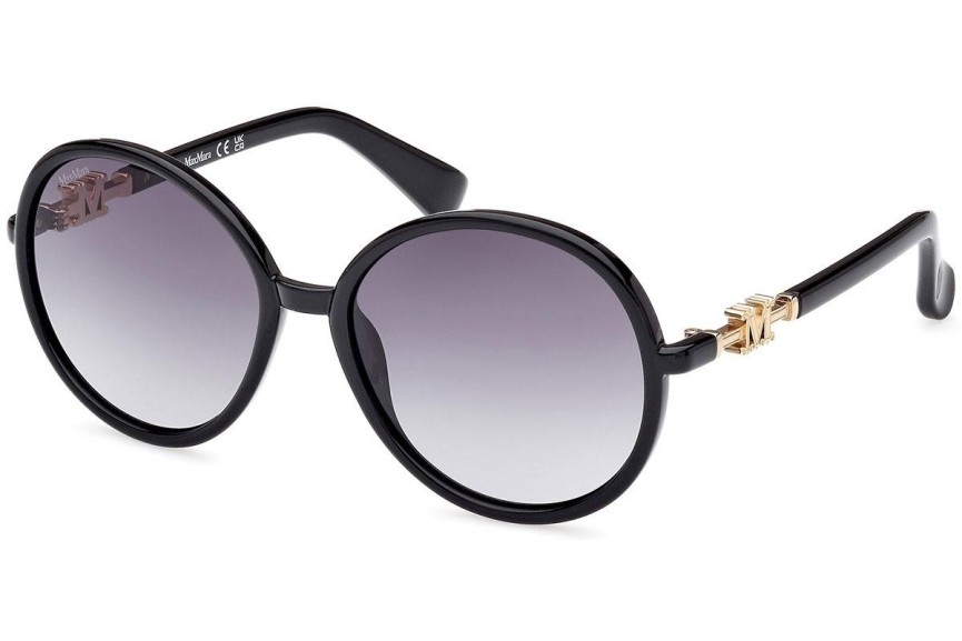 Ochelari de soare Max Mara MM0065 01B Rotunzi Negri