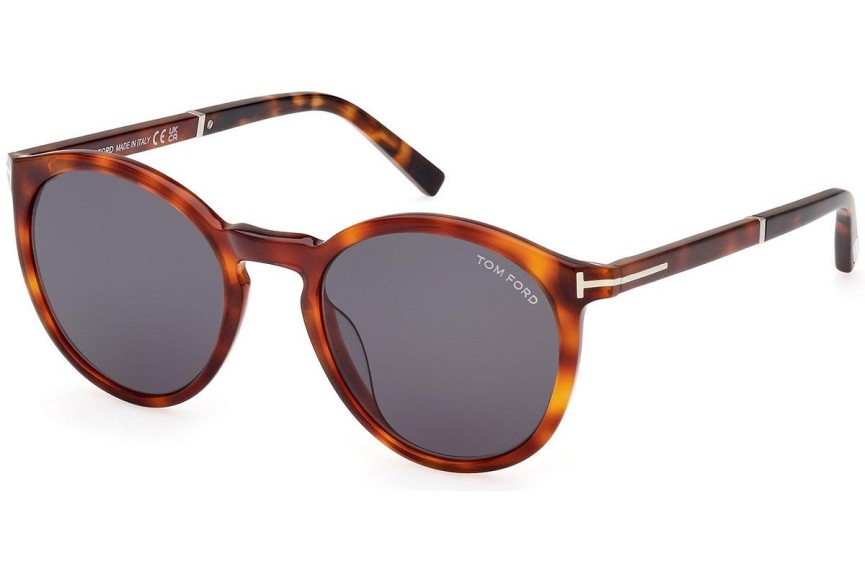 Ochelari de soare Tom Ford FT1021 53A Rotunzi Havana