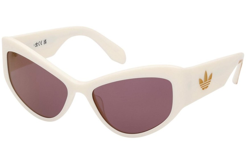 Ochelari de soare Adidas Originals OR0089 21G Cat Eye Albi