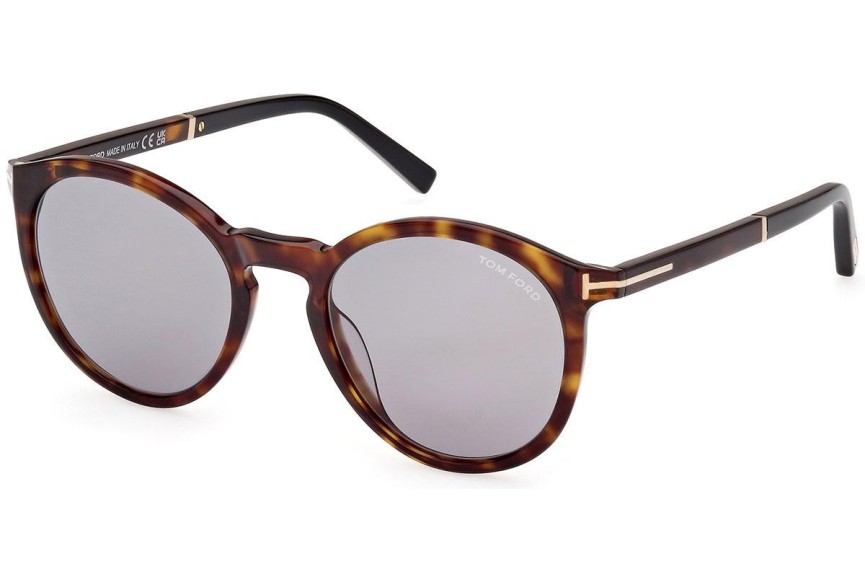 Ochelari de soare Tom Ford FT1021 52A Rotunzi Havana