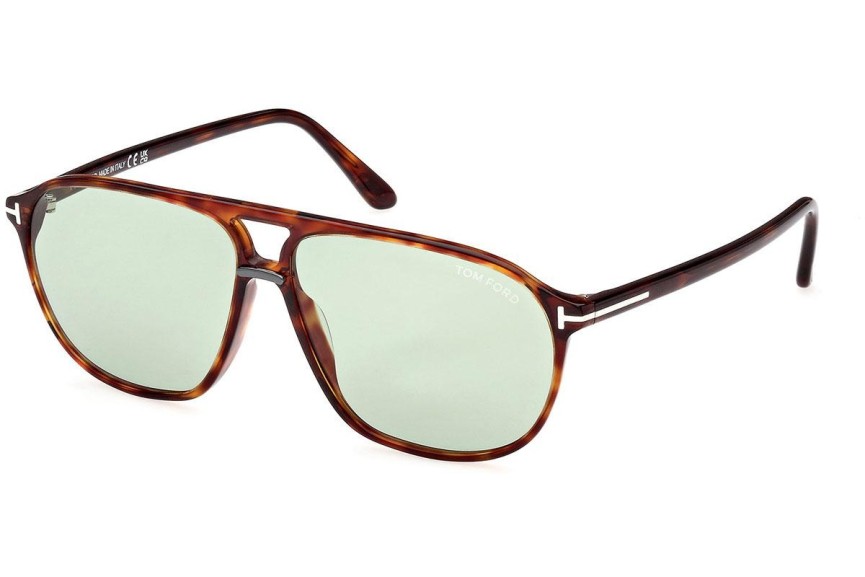 Ochelari de soare Tom Ford FT1026 54N Pilot Havana