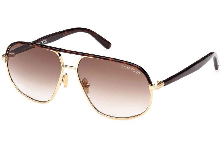 Ochelari de soare Tom Ford FT1019 30F Pilot Havana