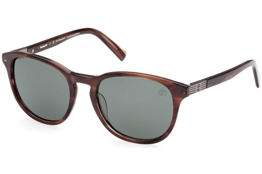 Ochelari de soare Timberland TB9319 48R Polarized Rotunzi Maro