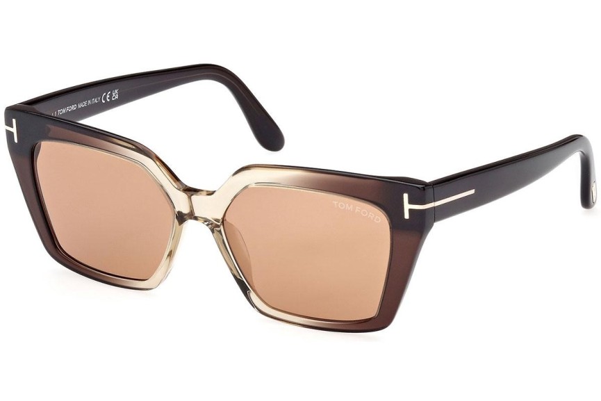 Ochelari de soare Tom Ford FT1030 47J Cat Eye Maro