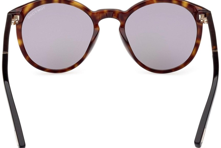 Ochelari de soare Tom Ford FT1021 52A Rotunzi Havana