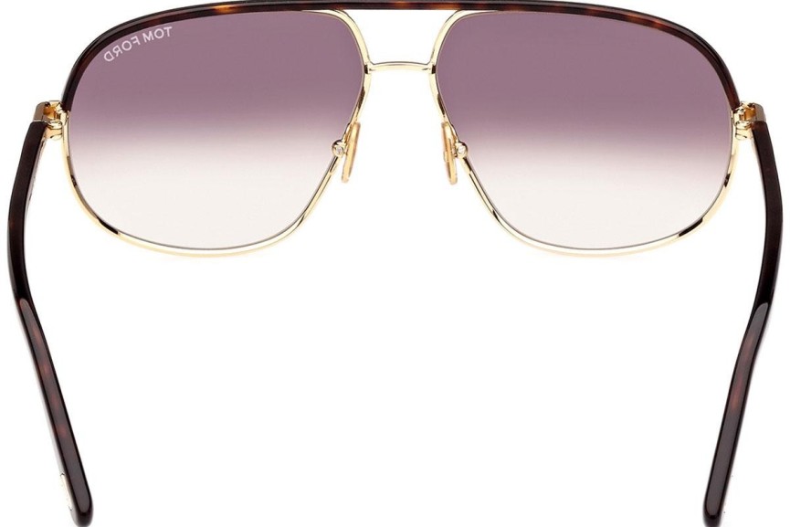 Ochelari de soare Tom Ford FT1019 30F Pilot Havana