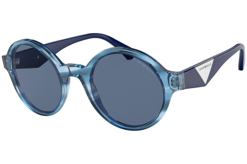 Ochelari de soare Emporio Armani EA4153 502080 Rotunzi Albaștri