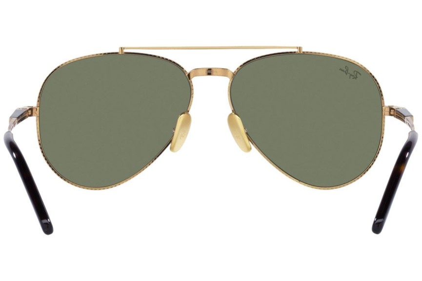 Ochelari de soare Ray-Ban Aviator Titanium Titanium Collection RB8225 313852 Pilot Aurii