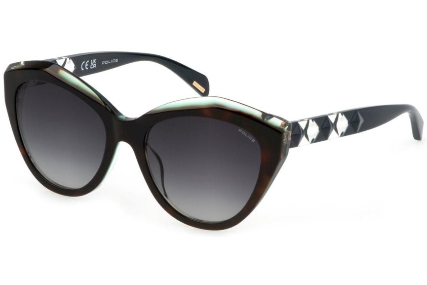 Ochelari de soare Police Hedron 1 SPLL35 07NV Cat Eye Havana