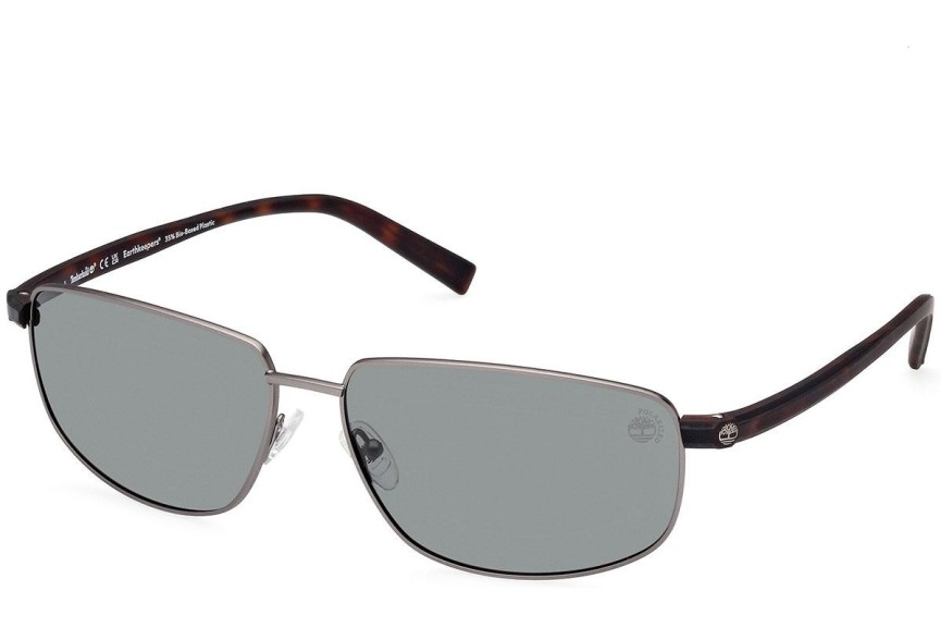 Ochelari de soare Timberland TB9325 09R Polarized Dreptunghiulari Argintii