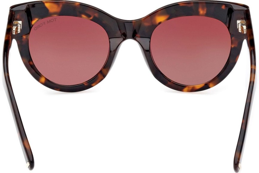 Ochelari de soare Tom Ford Lucilla FT1063 52T Cat Eye Havana