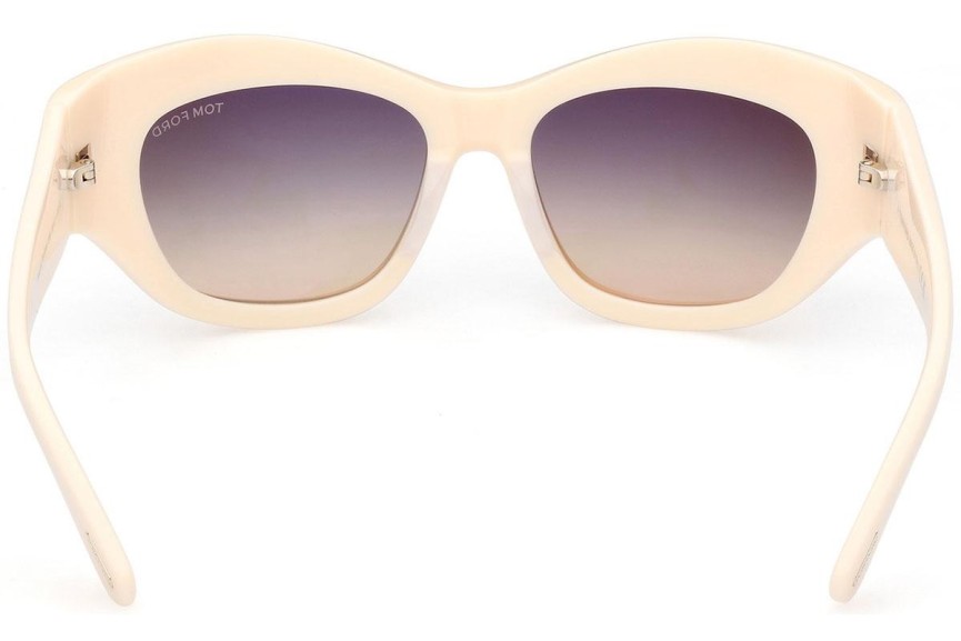 Ochelari de soare Tom Ford Brianna FT1065 25B Cat Eye Bej