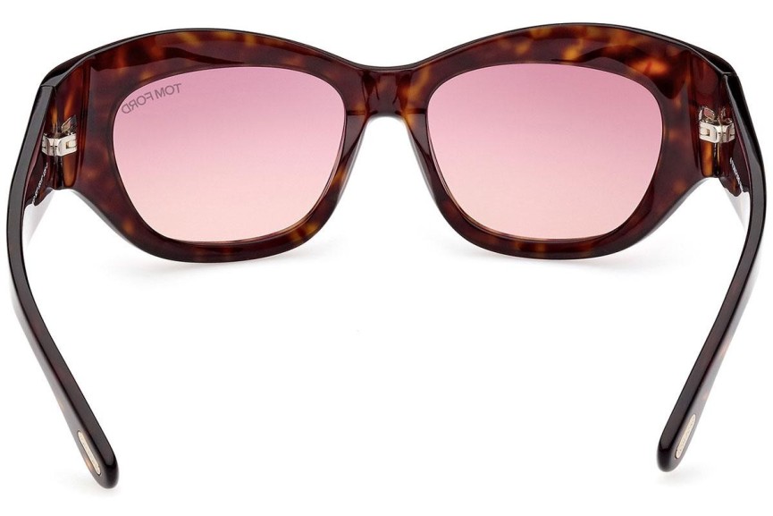 Ochelari de soare Tom Ford Brianna FT1065 52T Cat Eye Havana