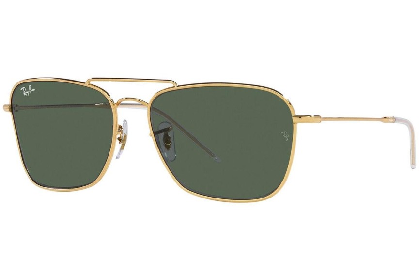 Ochelari de soare Ray-Ban Caravan Reverse RBR0102S 001/VR Dreptunghiulari Aurii