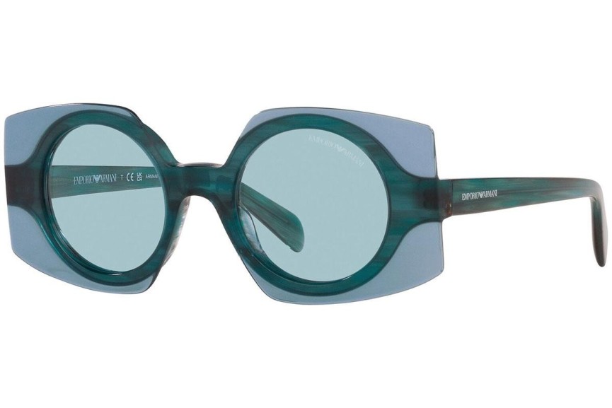 Ochelari de soare Emporio Armani EA4207 603180 Rotunzi Verzi