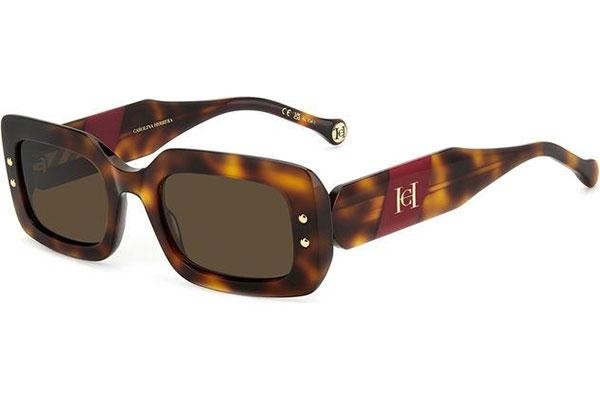 Ochelari de soare Carolina Herrera HER0187/S O63/70 Dreptunghiulari Havana