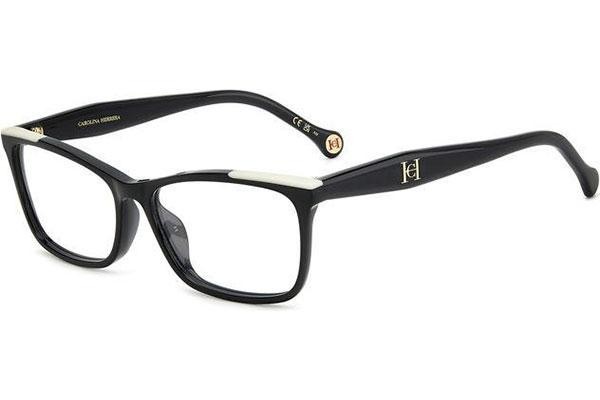 Ochelari Carolina Herrera HER0202/G 80S Dreptunghiulari Negri