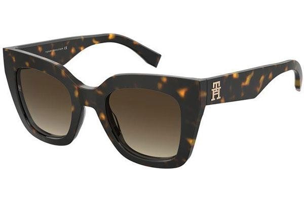 Ochelari de soare Tommy Hilfiger TH2051/S 086/HA Cat Eye Havana