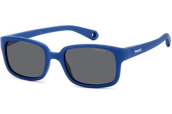 Ochelari de soare Polaroid Junior PLDK008/S FLL/M9 Polarized Dreptunghiulari Albaștri