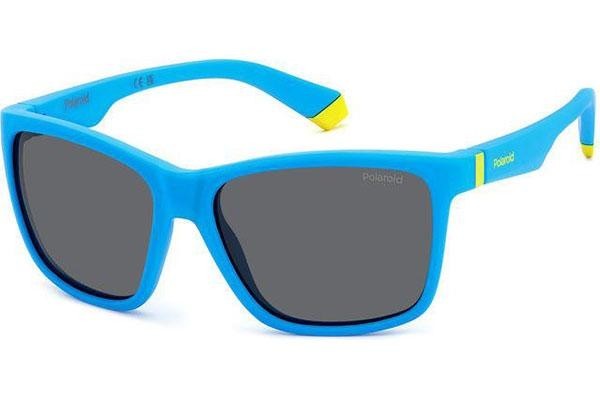 Ochelari de soare Polaroid Junior PLD8057/S FLL/M9 Polarized Pătrați Albaștri