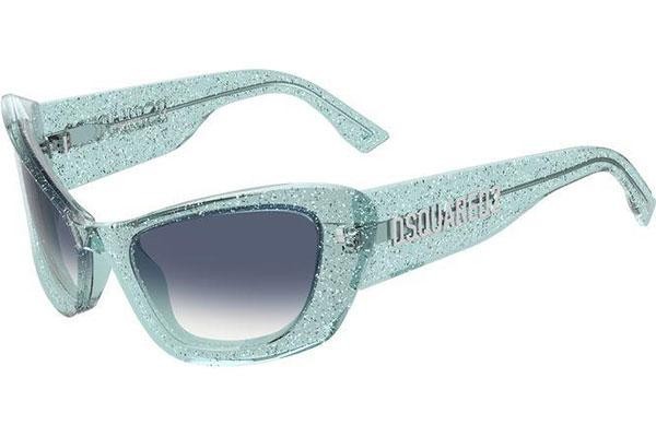 Ochelari de soare Dsquared2 D20118/S MVU/08 Cat Eye Albaștri