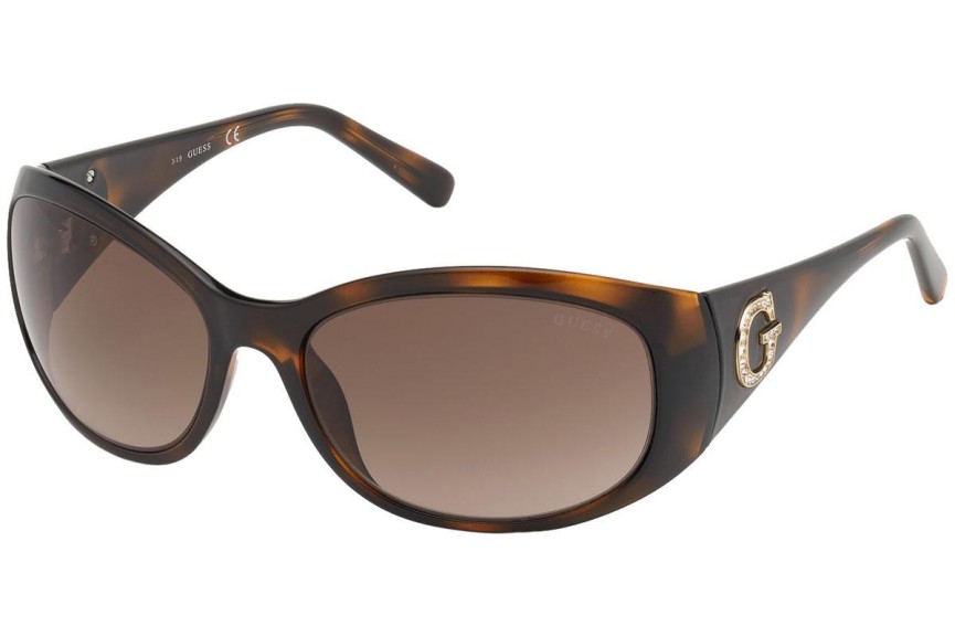 Ochelari de soare Guess GU7665 52F Ovali Havana