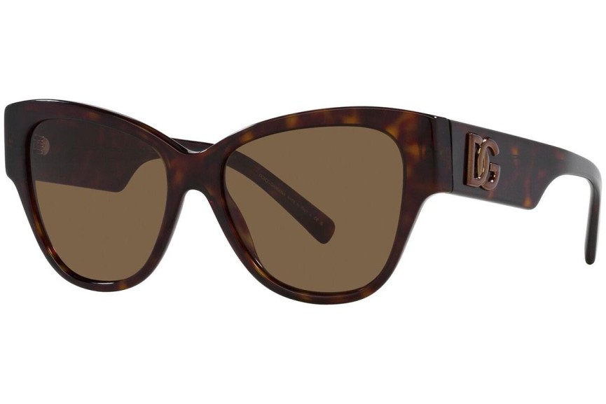 Ochelari de soare Dolce & Gabbana DG4449 502/73 Cat Eye Havana