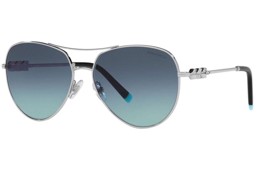 Ochelari de soare Tiffany & Co. TF3083B 60019S Pilot Argintii