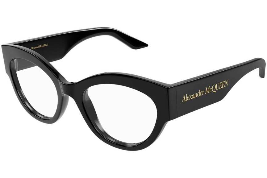 Ochelari Alexander McQueen AM0435O 001 Cat Eye Negri