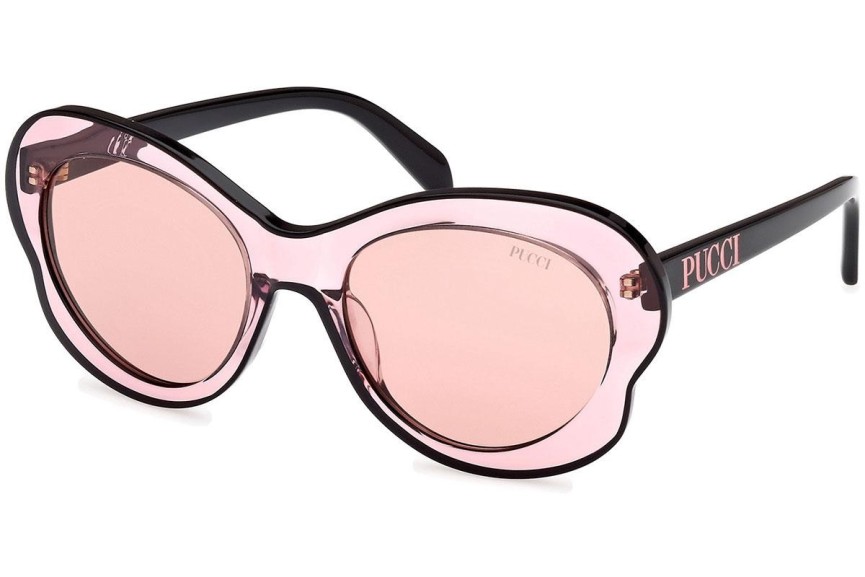 Ochelari de soare Emilio Pucci EP0221 74S Rotunzi Roz