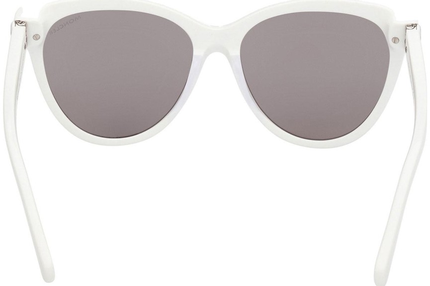 Ochelari de soare Moncler Maquille ML0283 21C Cat Eye Albi